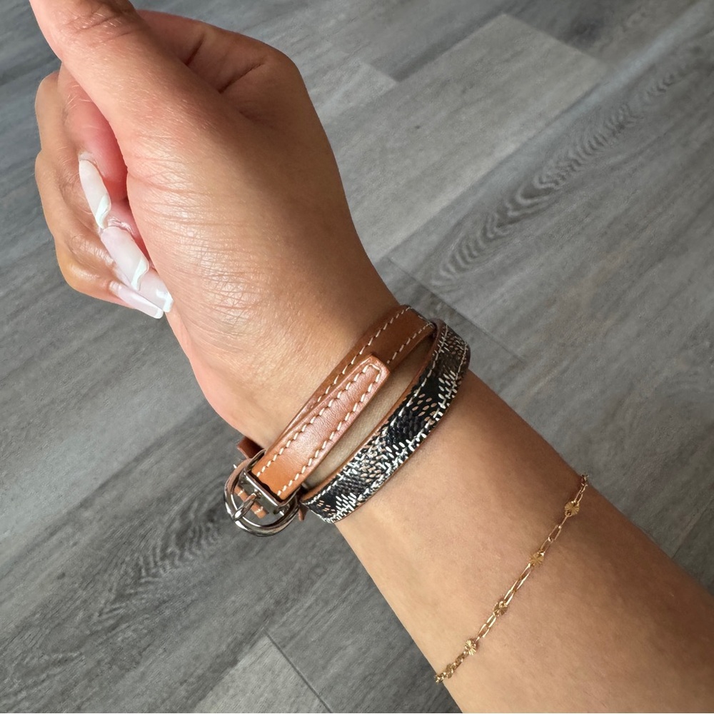 Goyard Double Wrap Leather Bracelet